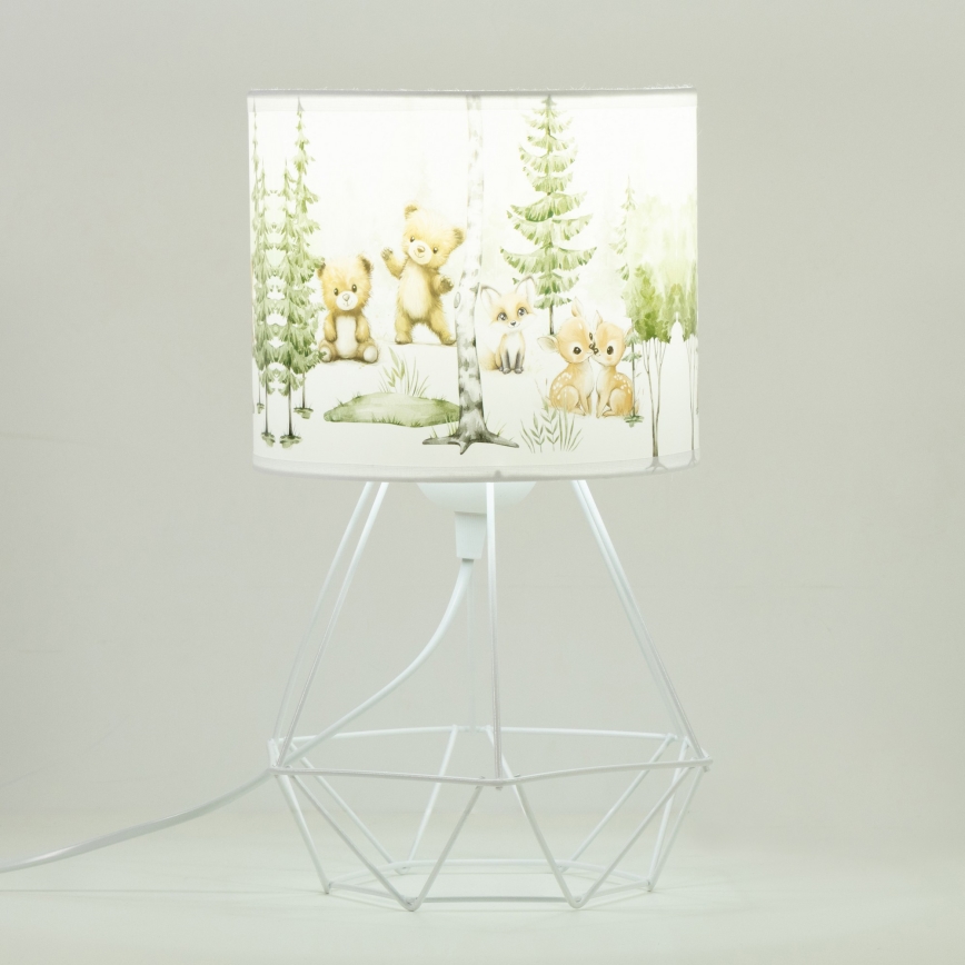 Dječja stolna lampa KIDS ROOM 1xE27/60W/230V promjer 18 cm s motivom životinja