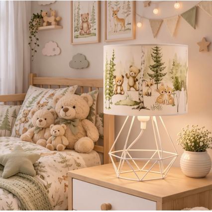 Dječja stolna lampa KIDS ROOM 1xE27/60W/230V promjer 18 cm s motivom životinja
