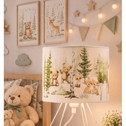Dječja stolna lampa KIDS ROOM 1xE27/60W/230V promjer 18 cm s motivom životinja