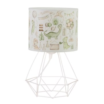 Dječja stolna lampa KIDS ROOM 1xE27/60W/230V Ø 18 cm dinosaurus