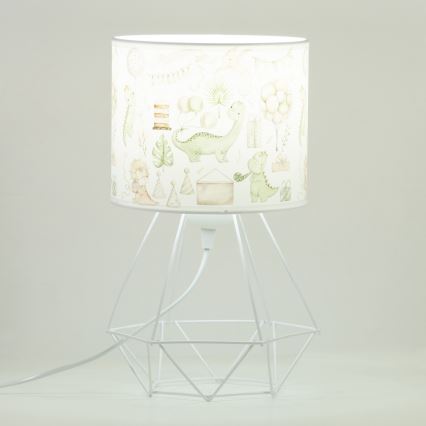 Dječja stolna lampa KIDS ROOM 1xE27/60W/230V Ø 18 cm dinosaurus