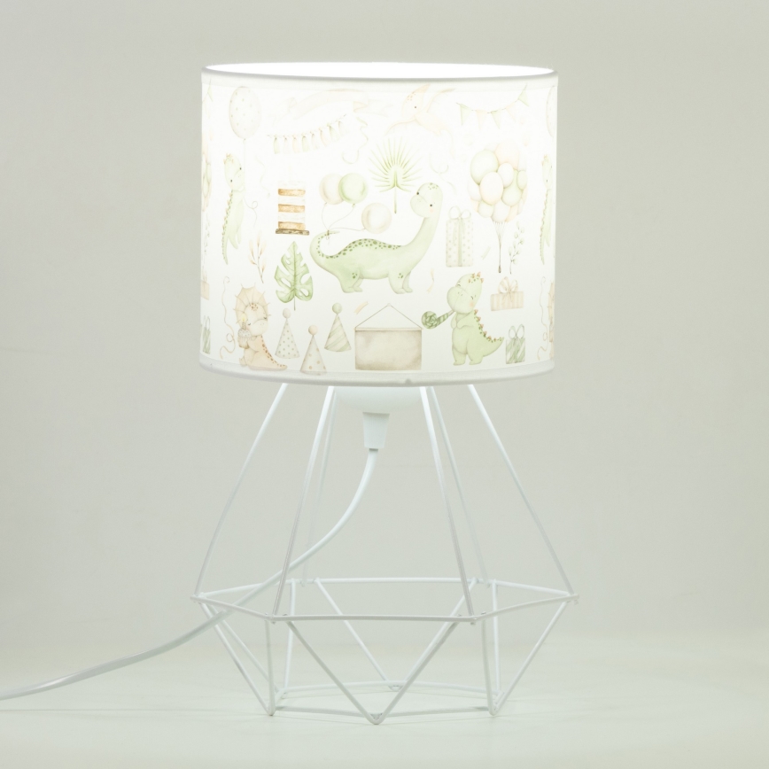 Dječja stolna lampa KIDS ROOM 1xE27/60W/230V Ø 18 cm dinosaurus