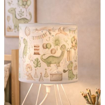 Dječja stolna lampa KIDS ROOM 1xE27/60W/230V Ø 18 cm dinosaurus