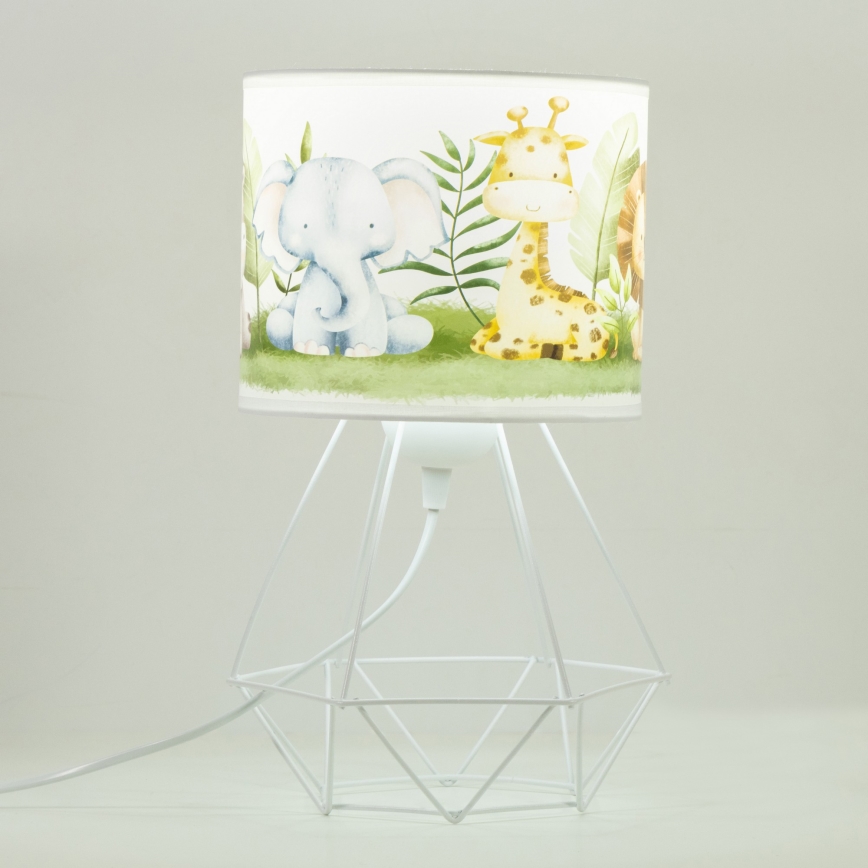 Dječja stolna lampa KIDS ROOM 1xE27/60W/230V Ø 18 cm, motiv džungle