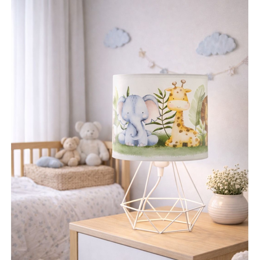 Dječja stolna lampa KIDS ROOM 1xE27/60W/230V Ø 18 cm, motiv džungle