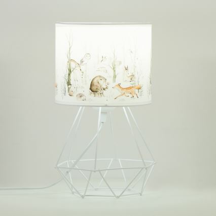 Dječja stolna lampa KIDS ROOM 1xE27/60W/230V, Ø 18 cm, s motivom životinja