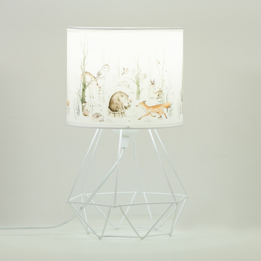 Dječja stolna lampa KIDS ROOM 1xE27/60W/230V, Ø 18 cm, s motivom životinja