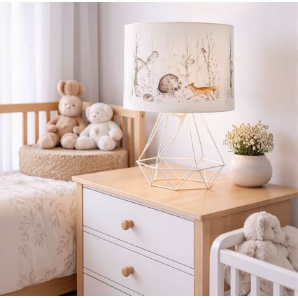 Dječja stolna lampa KIDS ROOM 1xE27/60W/230V, Ø 18 cm, s motivom životinja