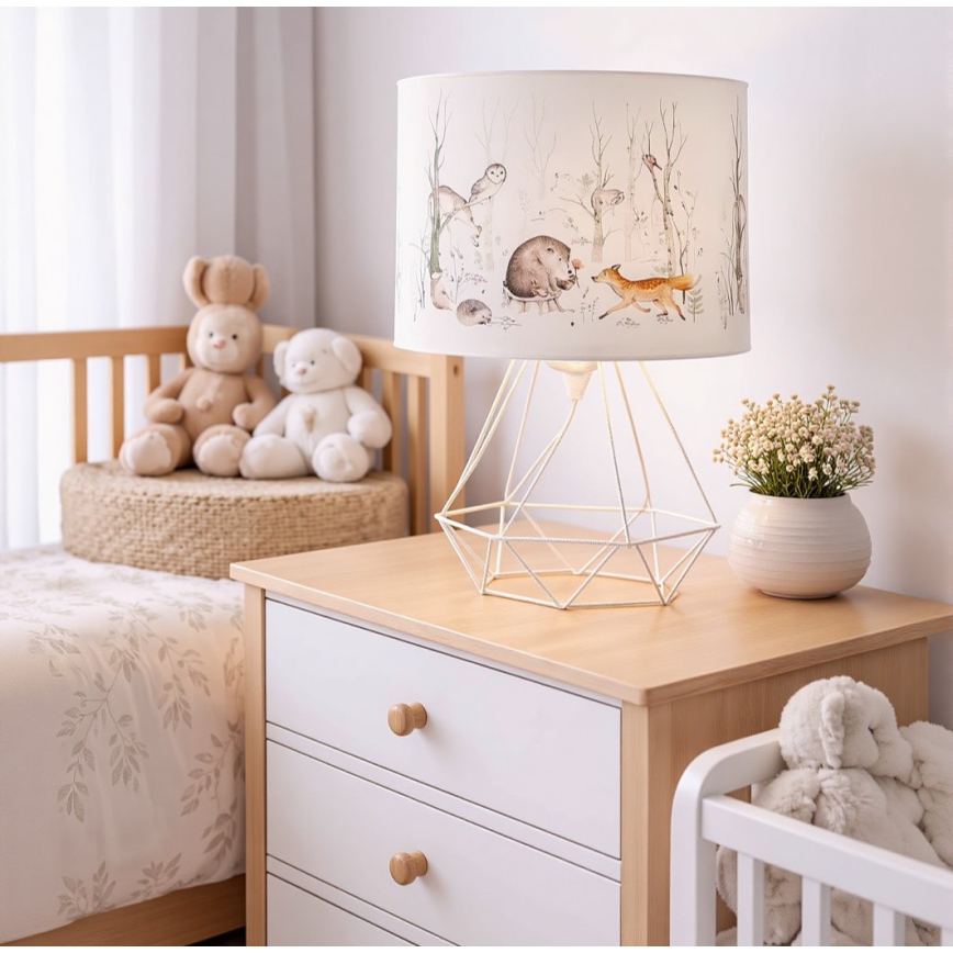 Dječja stolna lampa KIDS ROOM 1xE27/60W/230V, Ø 18 cm, s motivom životinja