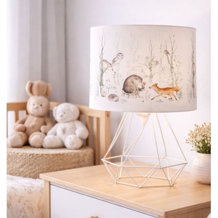 Dječja stolna lampa KIDS ROOM 1xE27/60W/230V, Ø 18 cm, s motivom životinja
