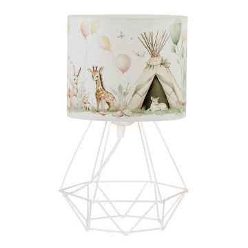 Dječja stolna lampa KIDS ROOM 1xE27/60W/230V, Ø 18 cm, s motivom životinjica