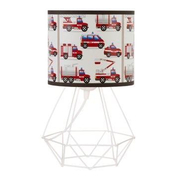 Dječja stolna lampa KIDS ROOM 1xE27/60W/230V Ø 18 cm vatrogasci