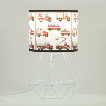 Dječja stolna lampa KIDS ROOM 1xE27/60W/230V Ø 18 cm vatrogasci