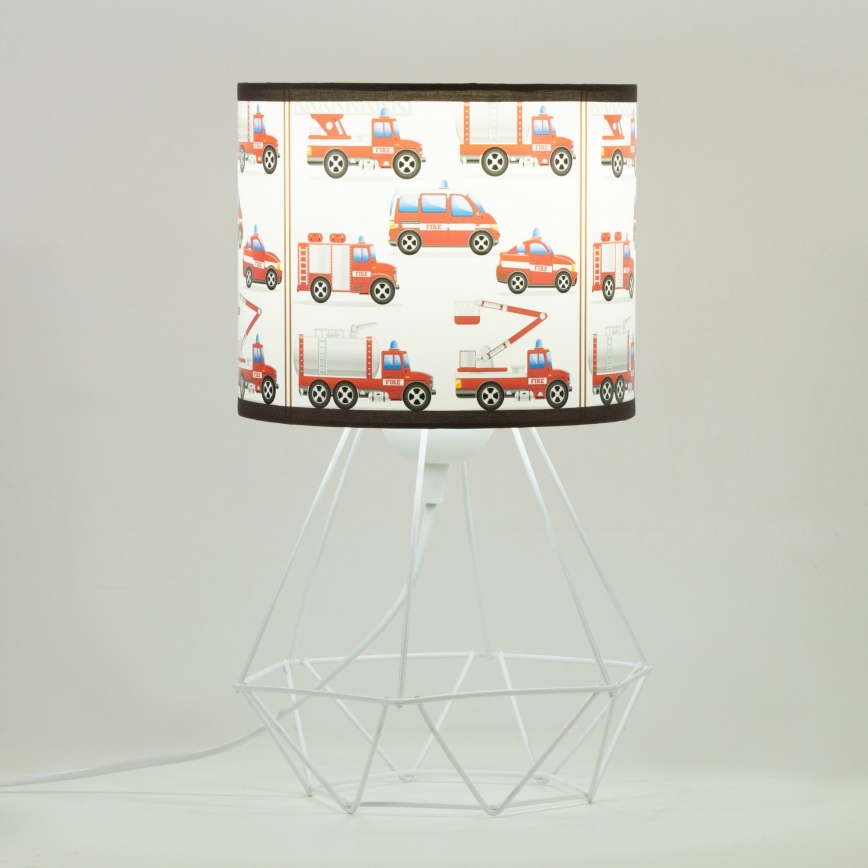 Dječja stolna lampa KIDS ROOM 1xE27/60W/230V Ø 18 cm vatrogasci