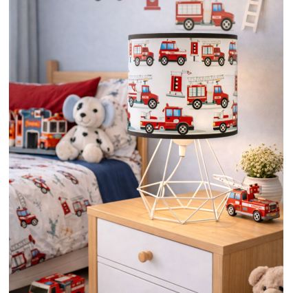 Dječja stolna lampa KIDS ROOM 1xE27/60W/230V Ø 18 cm vatrogasci
