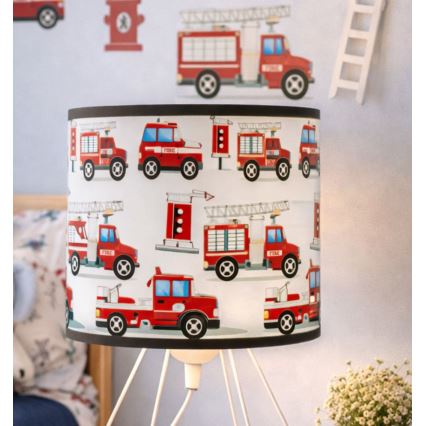 Dječja stolna lampa KIDS ROOM 1xE27/60W/230V Ø 18 cm vatrogasci