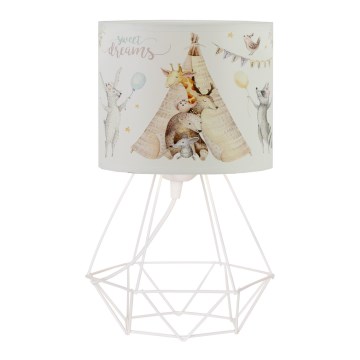 Dječja stolna lampa KIDS ROOM 1xE27/60W/230V Ø 18 cm životinjice