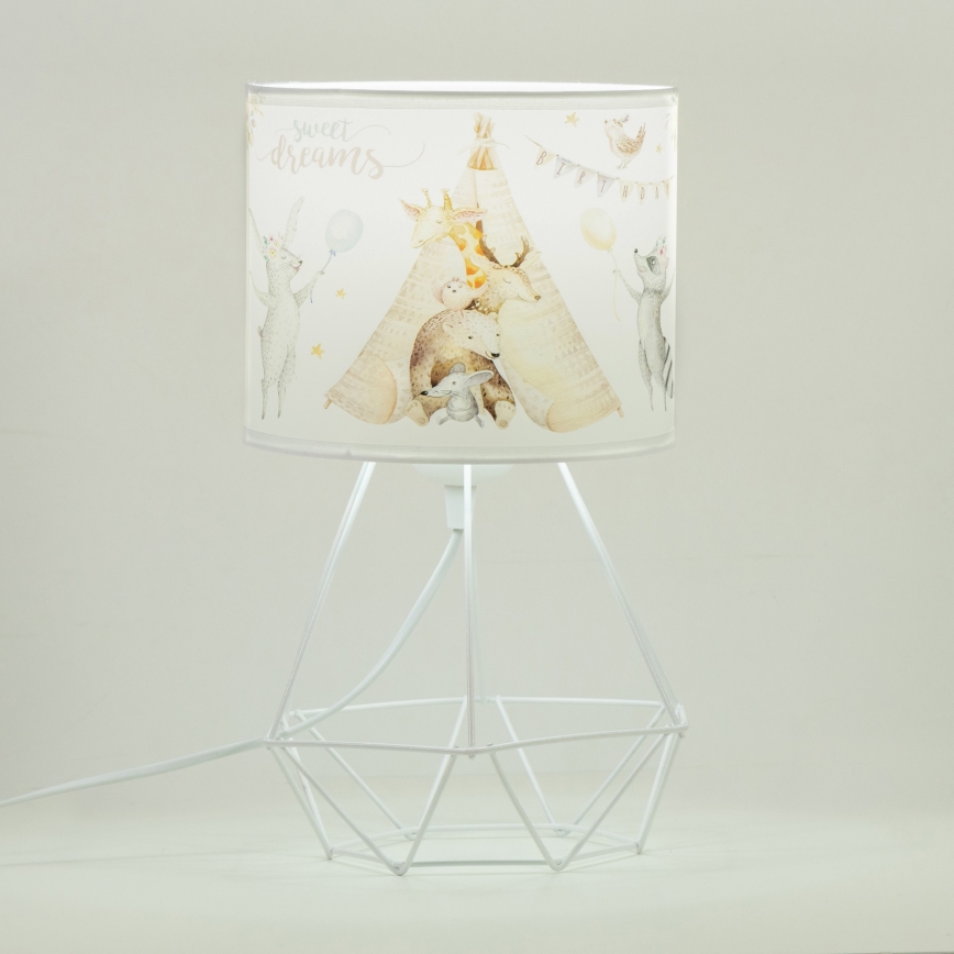 Dječja stolna lampa KIDS ROOM 1xE27/60W/230V Ø 18 cm životinjice