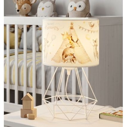 Dječja stolna lampa KIDS ROOM 1xE27/60W/230V Ø 18 cm životinjice
