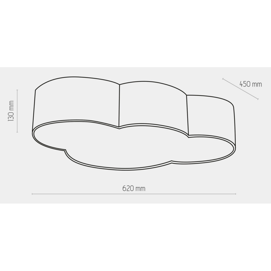 Dječja stropna svjetiljka CLOUD 4xE27/15W/230V bijela