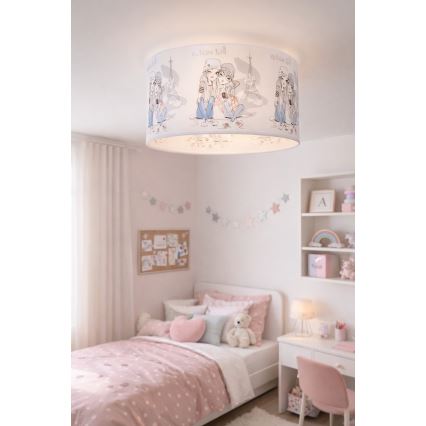 Dječja stropna svjetiljka GIRLS VIBES 1xE27/60W/230V Ø 40 cm Paris