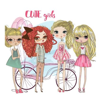 Dječja stropna svjetiljka GIRLS VIBES 1xE27/60W/230V Ø 40 cm za djevojčice