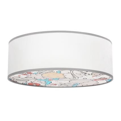 Dječja stropna svjetiljka KIDDY 2xE27/40W/230V bijela/bež