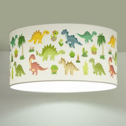 Dječja stropna svjetiljka KIDS ROOM 1xE27/60W/230V, promjer 40 cm, s motivom dinosaura