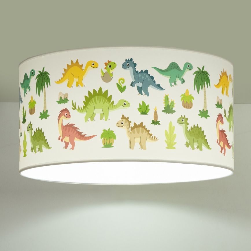 Dječja stropna svjetiljka KIDS ROOM 1xE27/60W/230V, promjer 40 cm, s motivom dinosaura