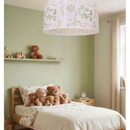 Dječja stropna svjetiljka KIDS ROOM 1xE27/60W/230V Ø 40 cm dinosaurus