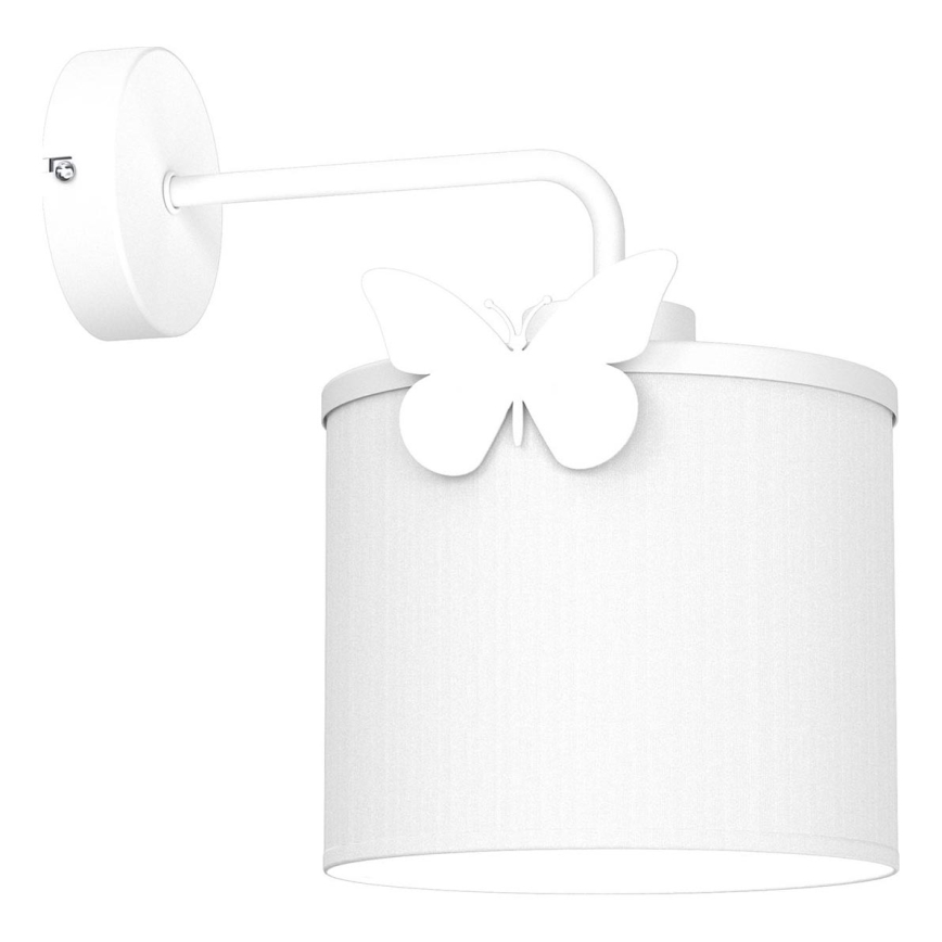 Dječja zidna lampa SWEET 1xE27/15W/230V bijela/leptir