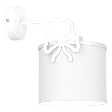 Dječja zidna lampa SWEET 1xE27/15W/230V bijela/mašna