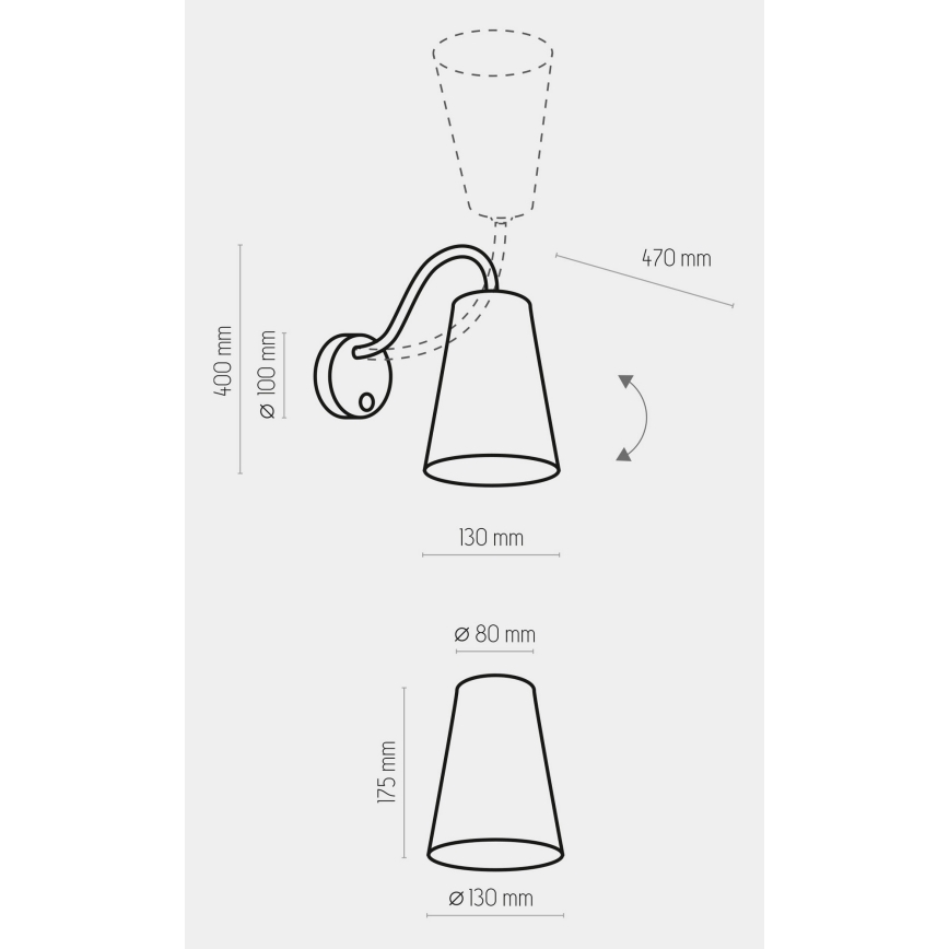 Dječja zidna lampa WIRE COLOUR 1xE27/15W/230V