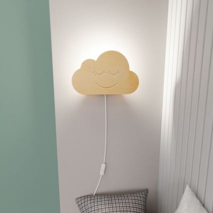 Dječja zidna svjetiljka CLOUD 1xE14/10W/230V oblak