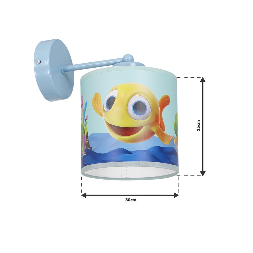 Dječja zidna svjetiljka FISH 1xE27/60W/230V