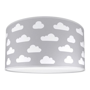 Dječje stropno svjetlo CLOUDS GREY 2xE27/60W/230V siva