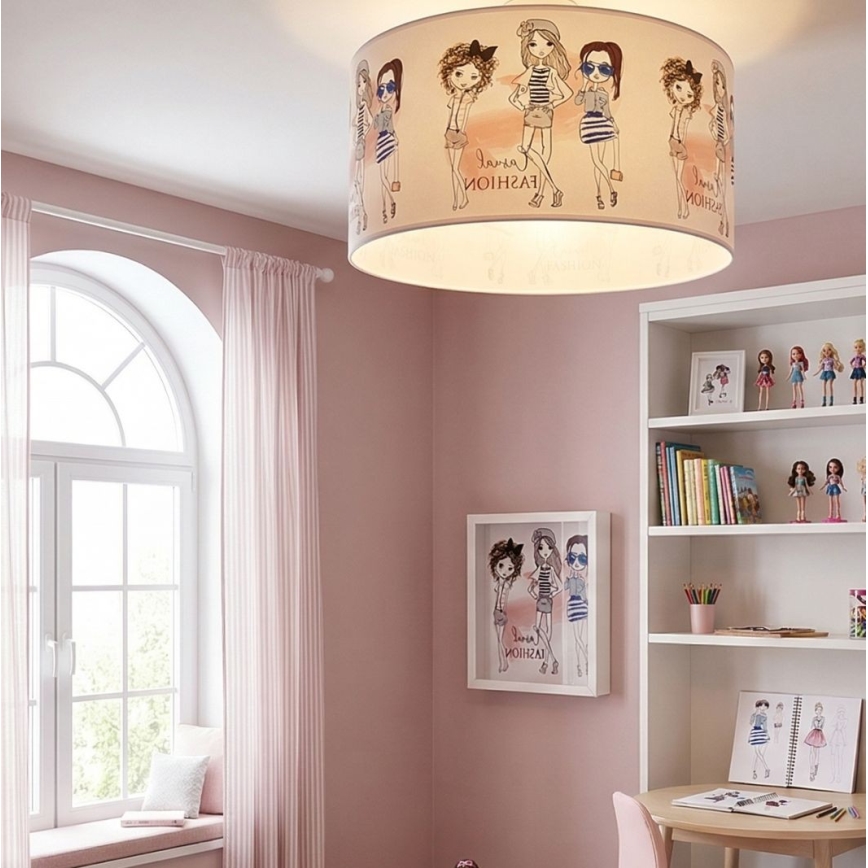 Dječje stropno svjetlo GIRLS VIBES 1xE27/60W/230V, promjer 40 cm, za djevojčice