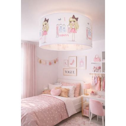 Dječje stropno svjetlo GIRLS VIBES 1xE27/60W/230V Ø 40 cm Volim modu