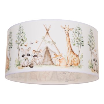 Dječje stropno svjetlo KIDS ROOM 1xE27/60W/230V, promjer 40 cm, s motivom životinja