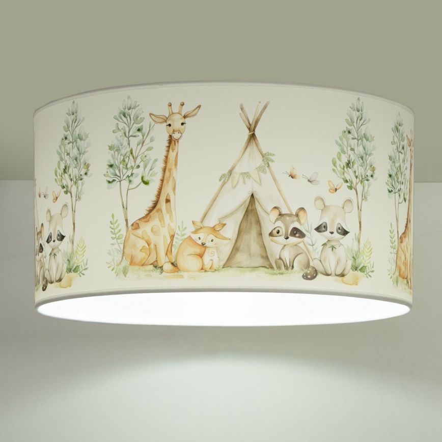 Dječje stropno svjetlo KIDS ROOM 1xE27/60W/230V, promjer 40 cm, s motivom životinja