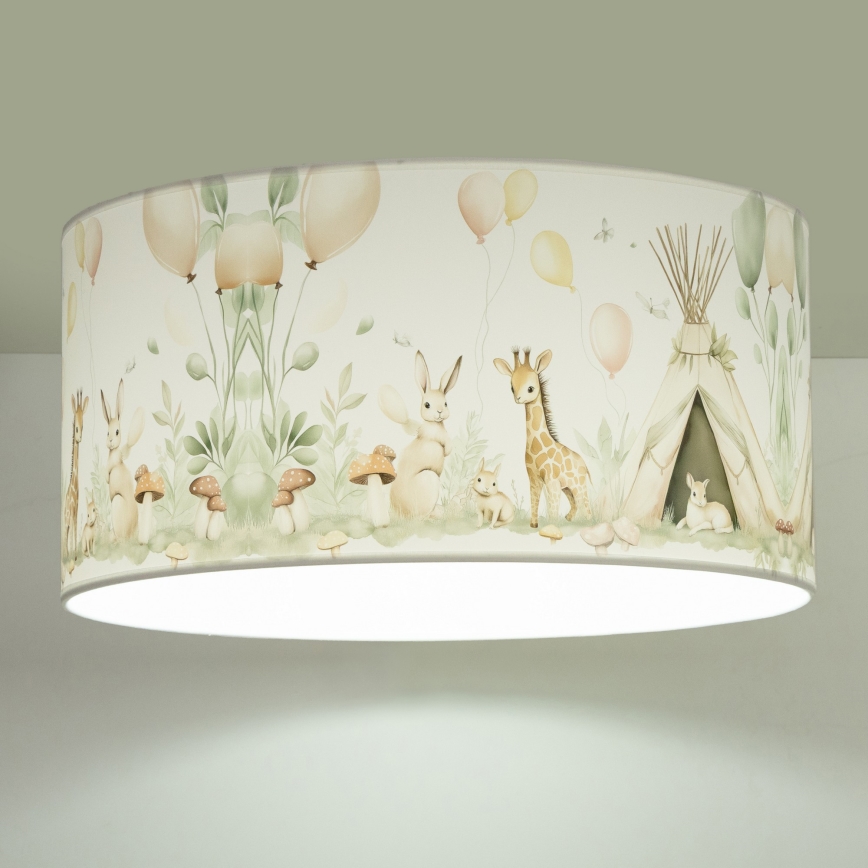 Dječje stropno svjetlo KIDS ROOM 1xE27/60W/230V promjer 40 cm životinjice
