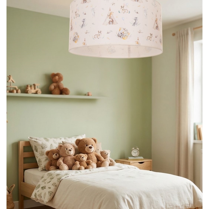 Dječje stropno svjetlo KIDS ROOM 1xE27/60W/230V Ø 40 cm s motivom životinja