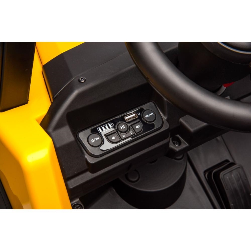 Dječji električni automobil CAT 60W/7500 mAh žuta/crna + daljinski upravljač