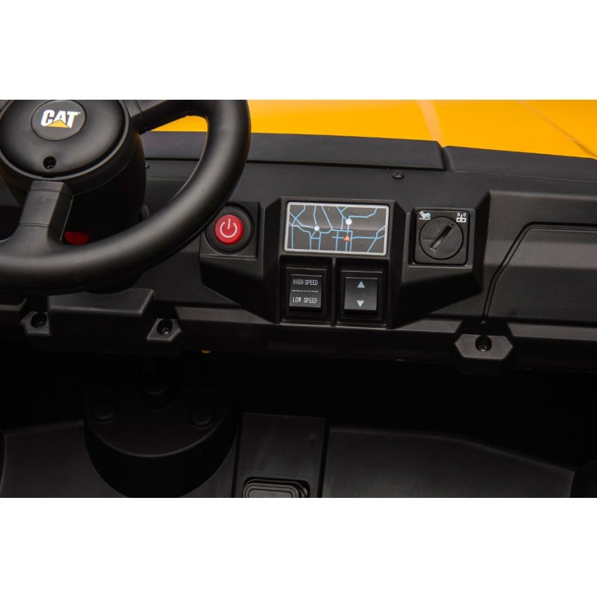 Dječji električni automobil CAT 60W/7500 mAh žuta/crna + daljinski upravljač