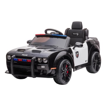 Dječji električni automobil Dodge Challenger Policija 50W/4500 mAh  crna/bijela
