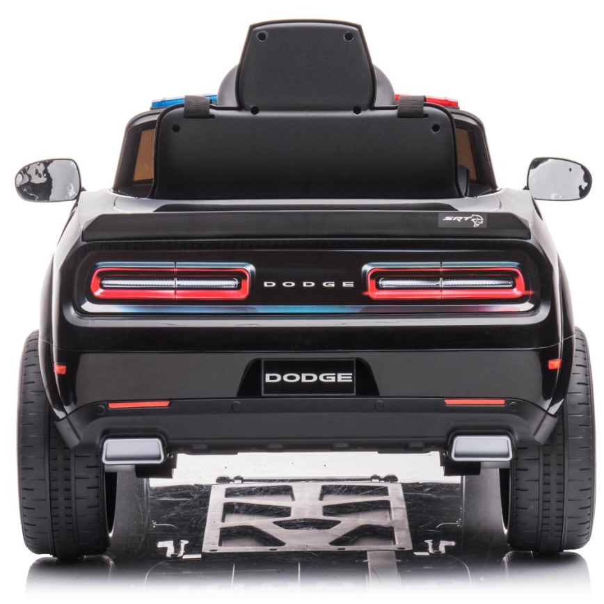 Dječji električni automobil Dodge Challenger Policija 50W/4500 mAh  crna/bijela