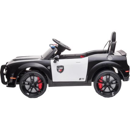 Dječji električni automobil Dodge Challenger Policija 50W/4500 mAh  crna/bijela