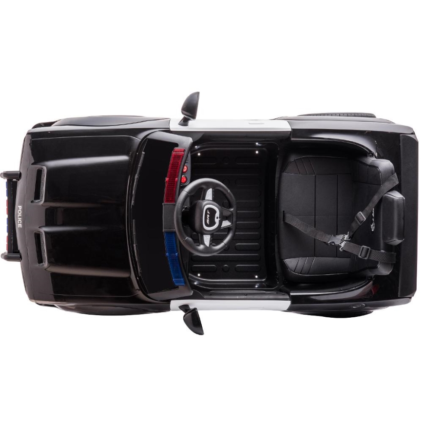 Dječji električni automobil Dodge Challenger Policija 50W/4500 mAh  crna/bijela