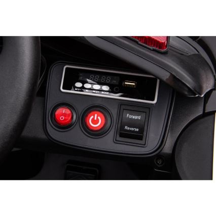 Dječji električni automobil Dodge Challenger Policija 50W/4500 mAh  crna/bijela