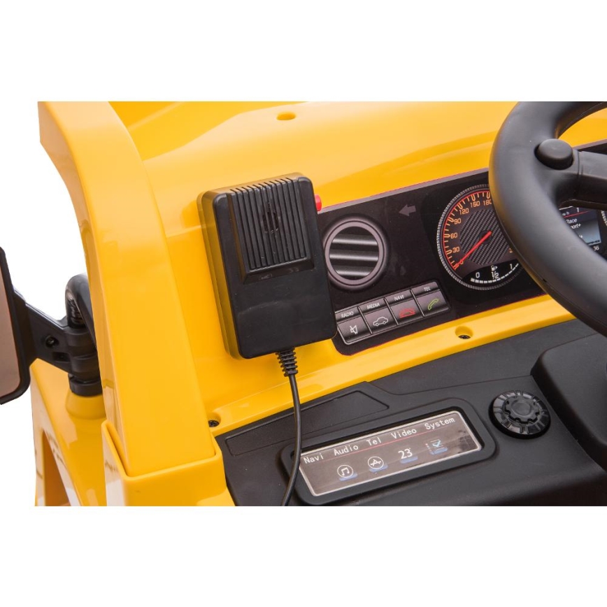 Dječji električni automobil Kamion CAT 60W/4500 mAh žuta/crna